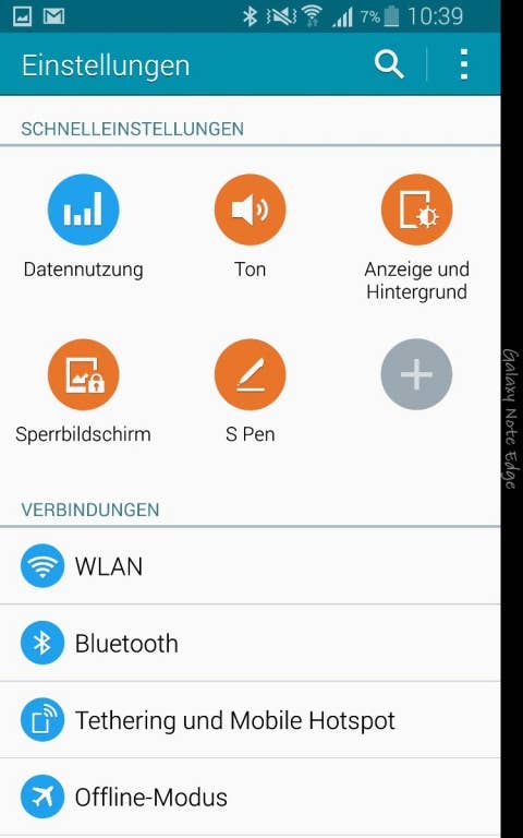 Samsung Galaxy Note Edge Screenshots