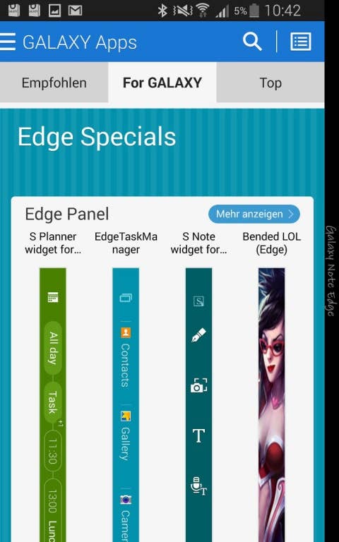 Samsung Galaxy Note Edge Screenshots