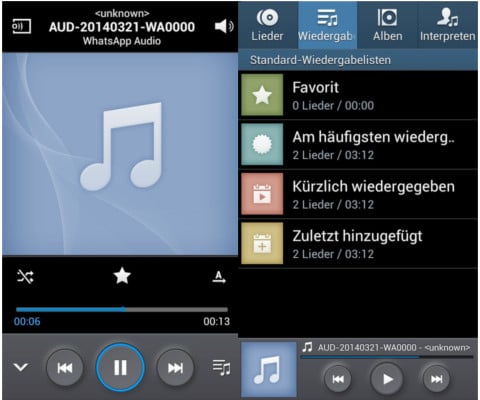 Samsung Galaxy S Duos 2 Musik