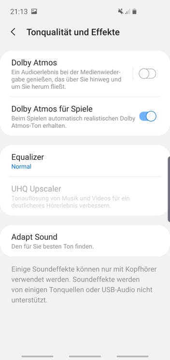 Samsung Galaxy S10e Sound