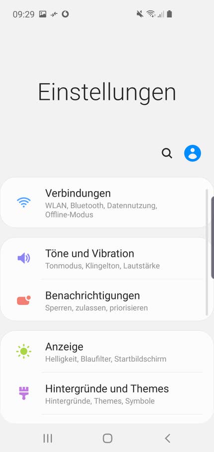 Samsung Galaxy S10e Einstellungen