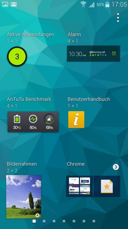 Samsung Galaxy S5 mini: Screenshots der UI