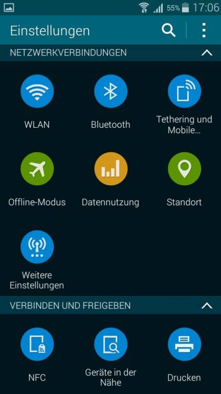 Samsung Galaxy S5 mini: Screenshots der UI