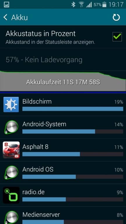 Samsung Galaxy S5: Screenshots Benutzeroberfläche