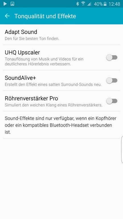 Samsung Galaxy S6 edge Plus Musik-Player