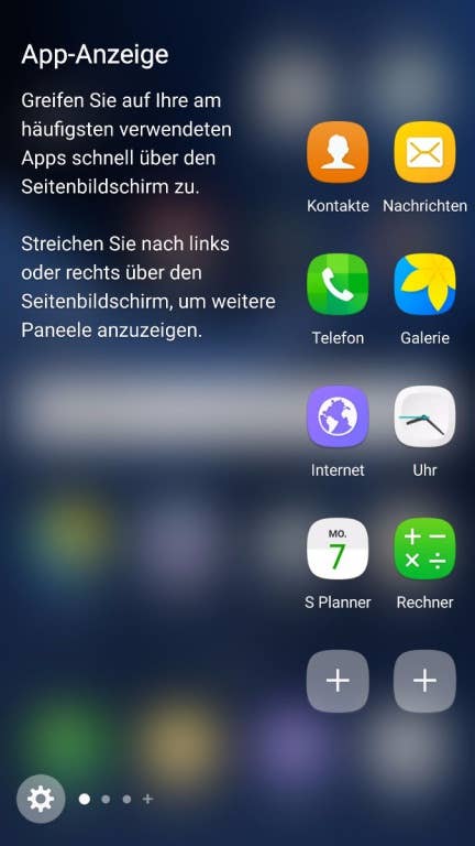 Samsung Galaxy S7 edge: Seitendisplay