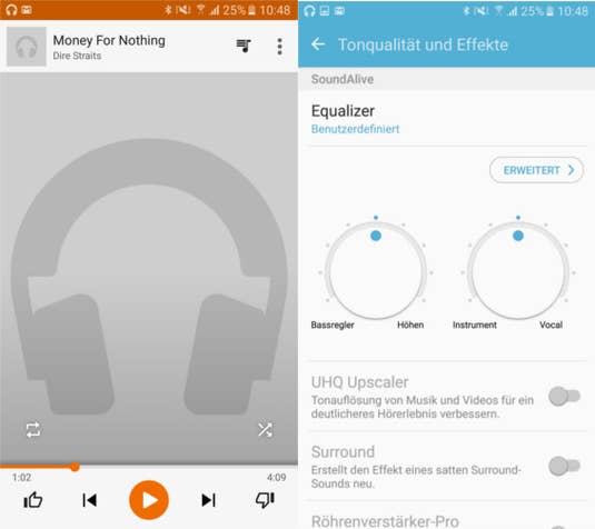 Samsung Galaxy S7/edge Musik-Player