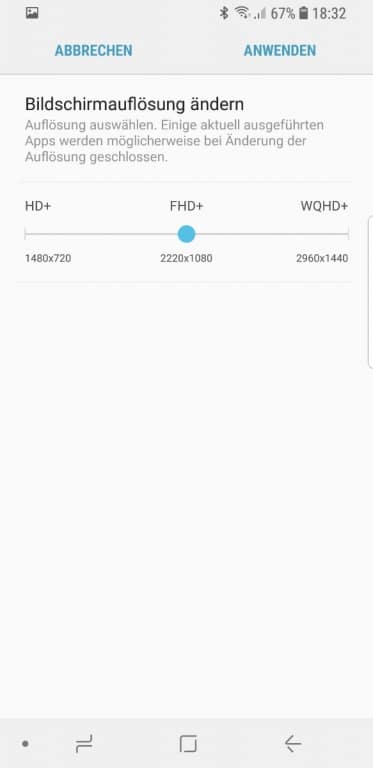 Samsung Galaxy S9: Die Display-Einstellungen