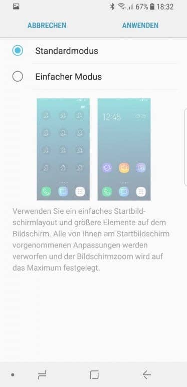 Samsung Galaxy S9: Die Display-Einstellungen