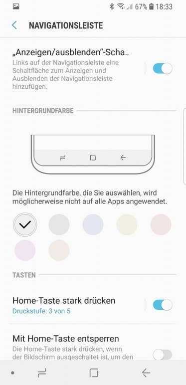 Samsung Galaxy S9: Die Display-Einstellungen
