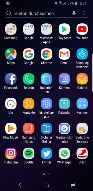 Samsung Galaxy S9: Die Nutzeroberfläche und Software