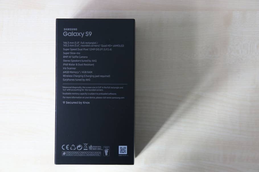 Samsung Galaxy S9 im Test: Unboxing
