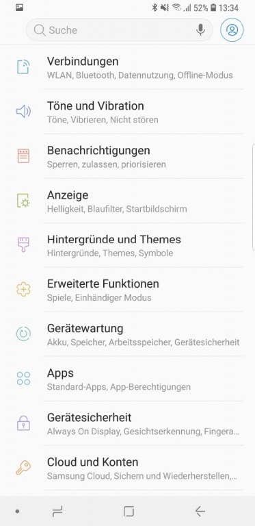 Samsung Galaxy S9+: Die Nutzeroberfläche und Software