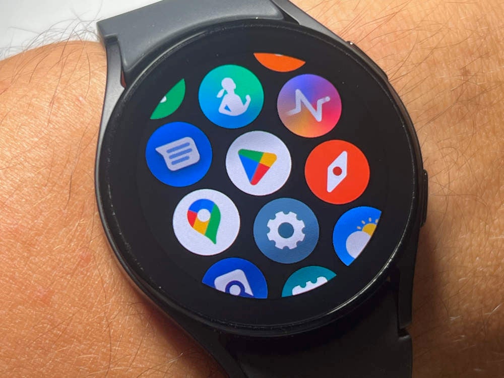 App-Übersicht auf der Samsung Galaxy Watch5.