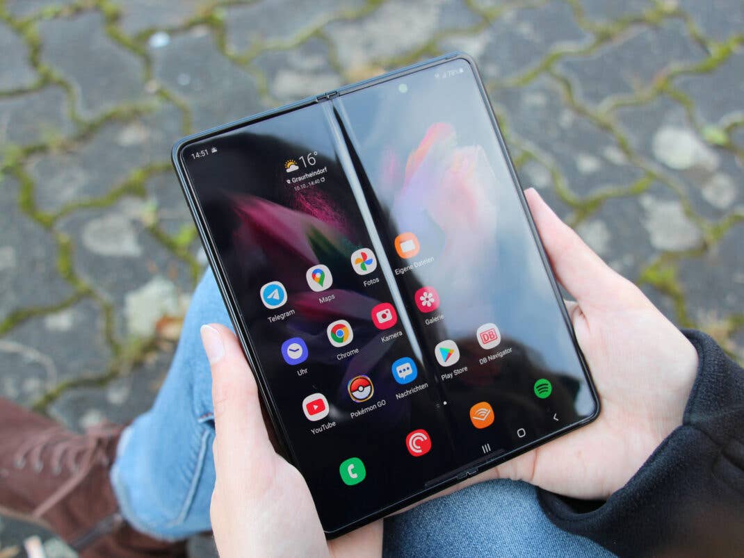 Der große Bildschirm des Galaxy Z Fold 3