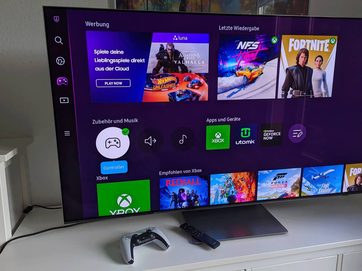 Der Samsung Gaming Hub bietet die Startrammpe für Gaming am TV - ohne Konsole.