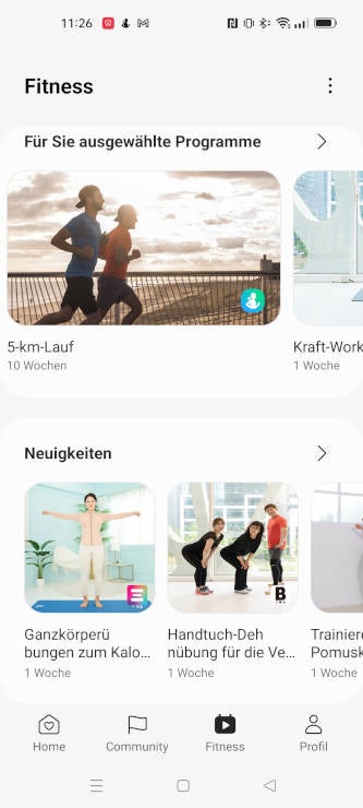 Samsung Health App Fitness-Reiter.