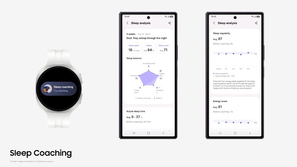Samsung Health App Schlafcoach.