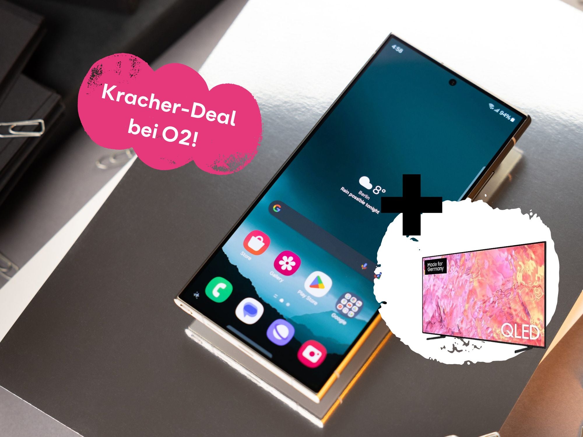 #Irre Kombi: Galaxy S24 Ultra und Samsung-QLED-TV auf einen Streich bei O2