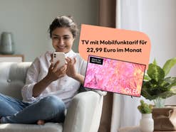 Samsung TV in Kombination mit Mobilfunktarif von Blau für 22,99 monatlich.