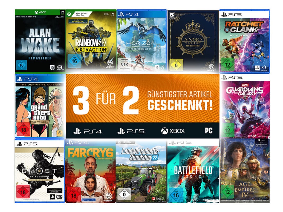 Gaming-Angebote 3 für 2 bei Saturn