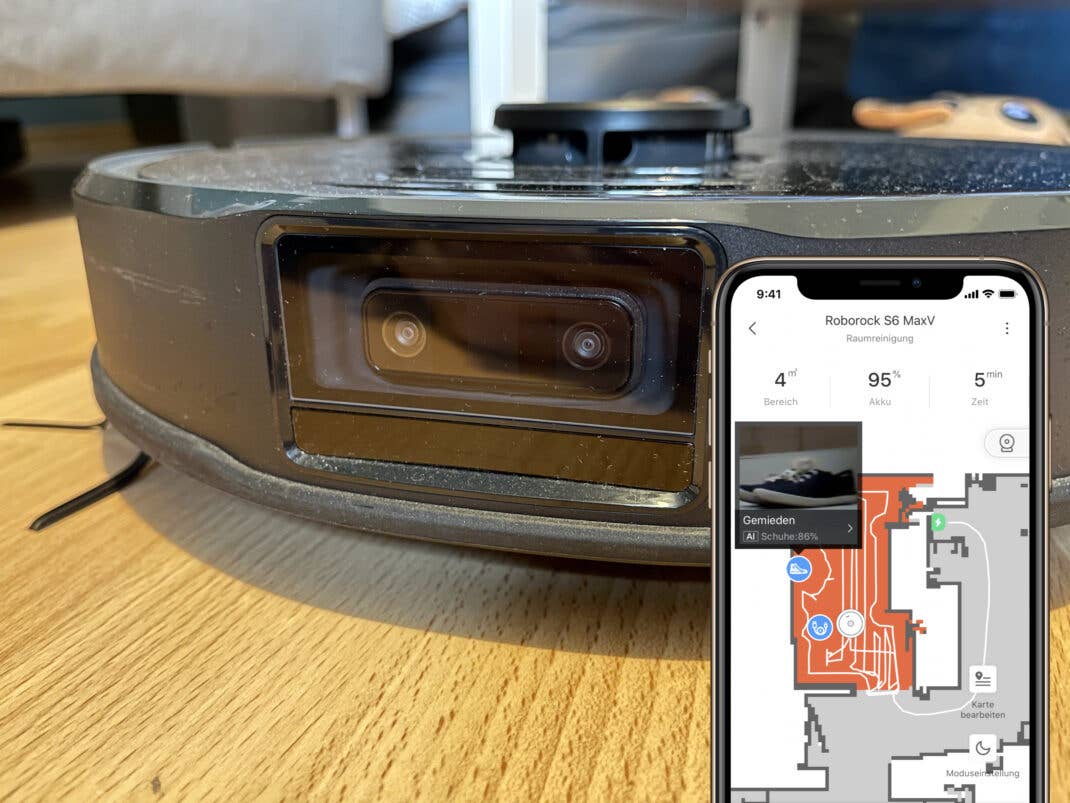 Roborock S6 MaxV mit Hinderniserkennung im Einsatz