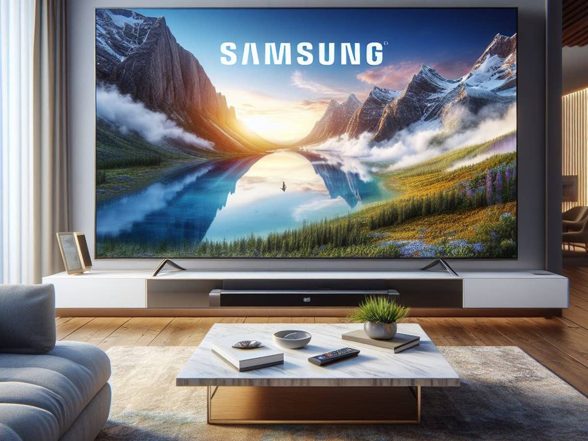 Fernseher von Samsung in einem Wohnzimmer.