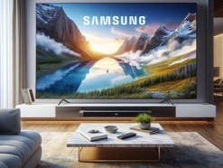 Fernseher von Samsung in einem Wohnzimmer.