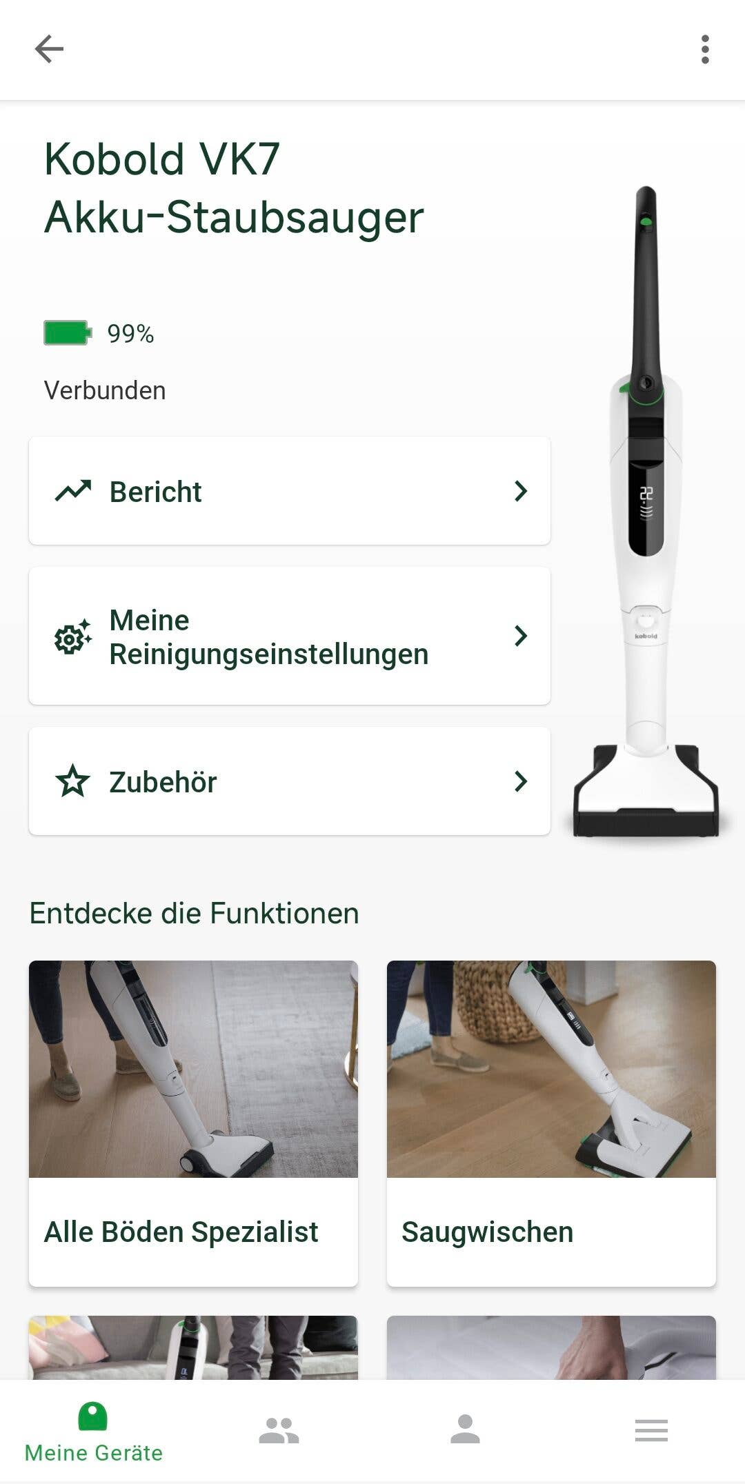 Screenshot aus der MyKobold-App
