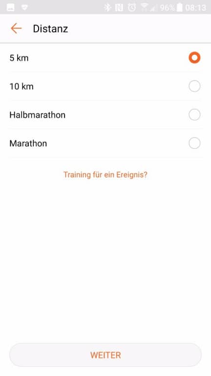 Screenshot der Huawei Health App