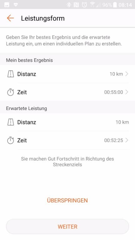 Screenshot der Huawei Health App