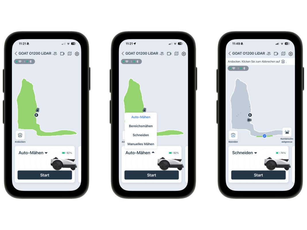 Screenshot aus der Ecovacs-Home-App