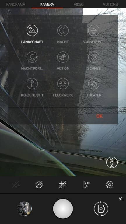 Screenshots der Kamera-App des BQ Aquaris V