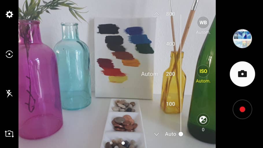 Screenshots der Kamera-App des Samsung Galaxy A5 (2017)