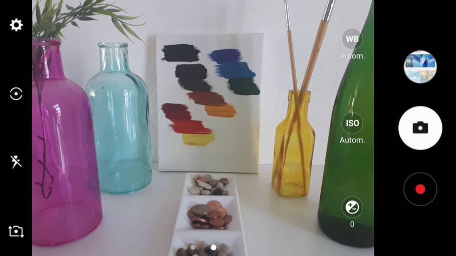 Screenshots der Kamera-App des Samsung Galaxy A5 (2017)