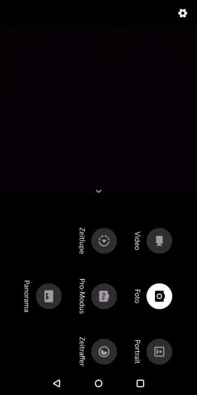 Screenshots der Kamera-App