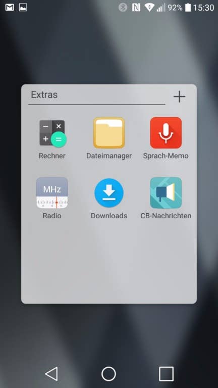 Screenshots der Software des LG K8 (2017)