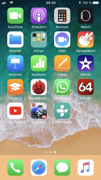 Screenshots des Apple iPhone 8