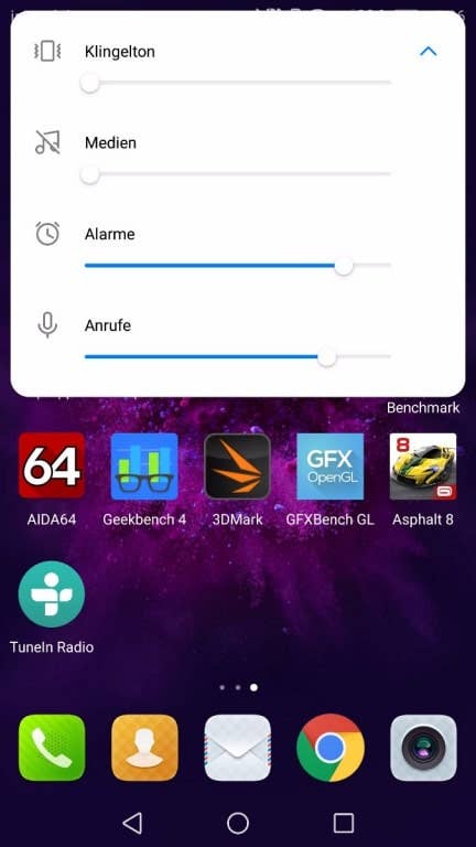 Screenshots des Honor 8 Pro im Test