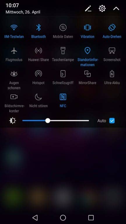 Screenshots des Honor 8 Pro im Test