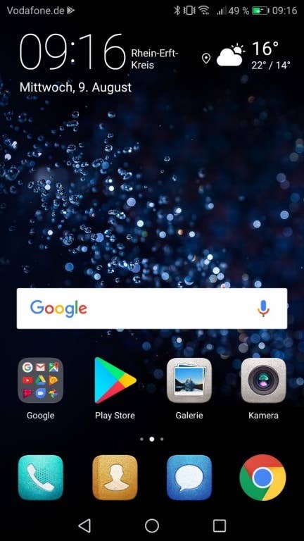 Screenshots des Huawei Nova 2
