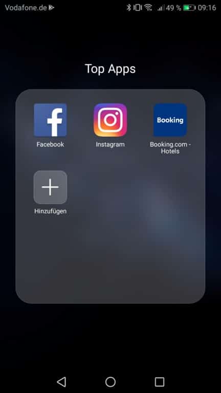 Screenshots des Huawei Nova 2