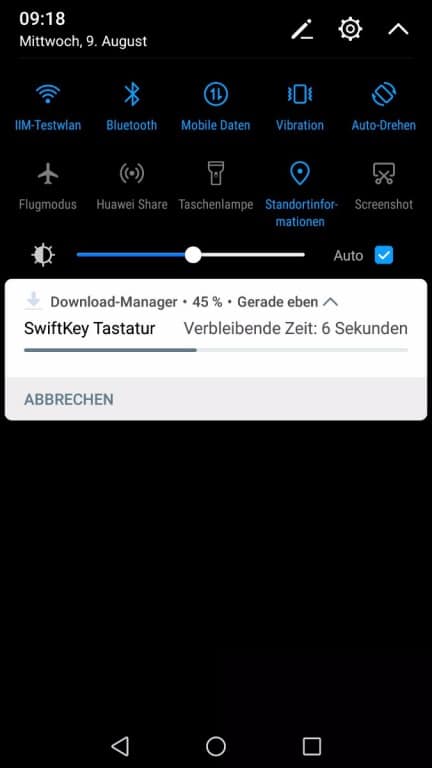 Screenshots des Huawei Nova 2