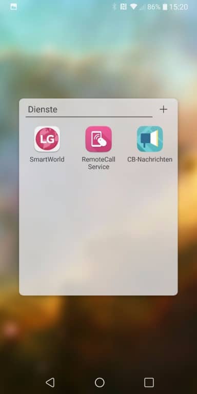 Screenshots des LG V30