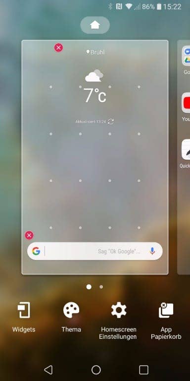 Screenshots des LG V30