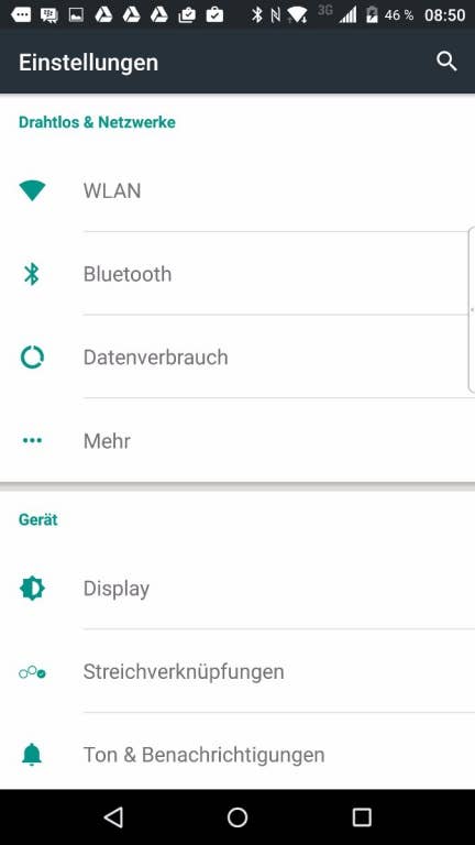 Screenshots des Menüs des Blackberry Priv im Test von inside-digital.de