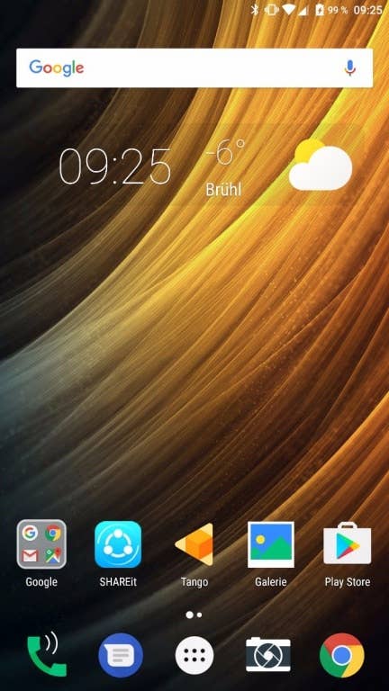Screenshots des Menüs und der Einstellungen des Lenovo Phab 2 Pro