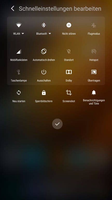 Screenshots des Menüs und der Einstellungen des Lenovo Phab 2 Pro