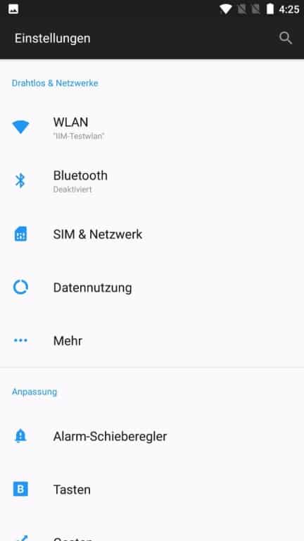 Screenshots des OnePlus 5 im Test