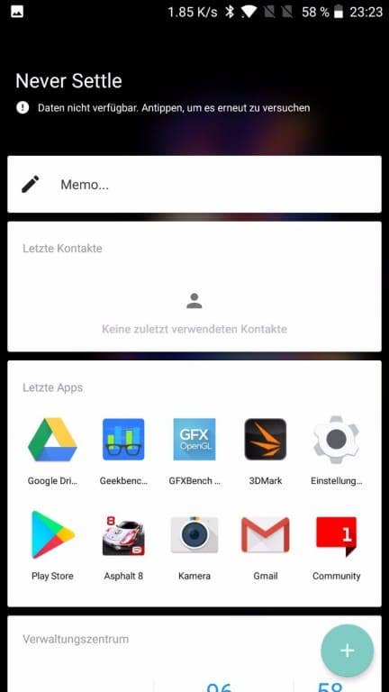 Screenshots des OnePlus 5 im Test